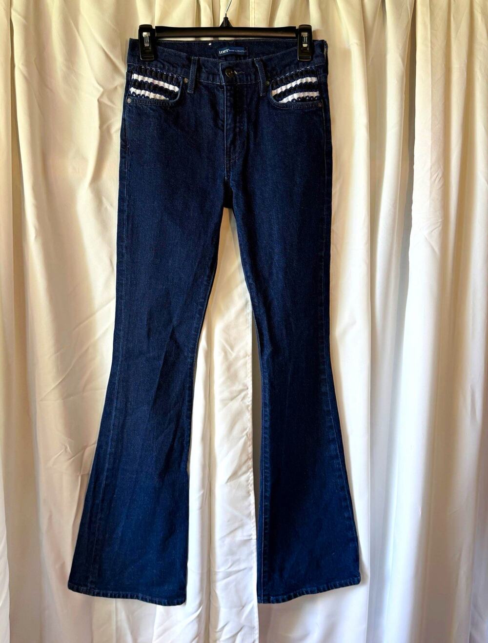 Anthropologie Levi's Made & Crafted Stem Flare Dark Wash Jeans 28 waist